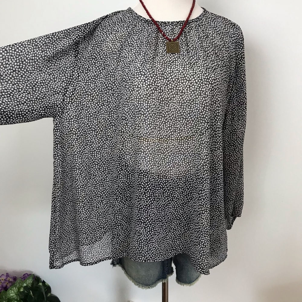 NEW Sheer Festive Star Tunic with Silver Thread